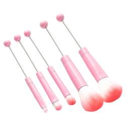 Harilla 5x Perlen-Make-up-Pinsel, Make-up-Pinsel-Werkzeug-Sets, DIY-Winkelpinsel, multifunktionale Kosmetikpinsel, Premium-Geschenk für Schwester, Rosa von Harilla