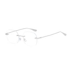 Harilla Brillen, rahmenlos, Blaulicht-blockierende Brille für Erwachsene, Männer und Frauen, Spiele und Arbeit, Silberrahmen von Harilla