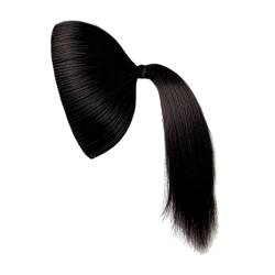 Harilla Haarknotenverlängerung Erhöhen Sie das Haarvolumen Pferdeschwanzverlängerung Haarschmuck Gerader hoher Pferdeschwanz, Schwarz von Harilla