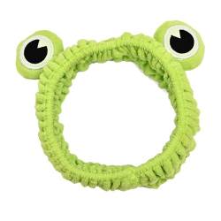 Harilla SPA Haarband, Gesichtswasch-Stirnband, multifunktional, kreativer Kopfschmuck, Cartoon-elastisches Stirnband, Make-up-Stirnband zum Waschen des, Frosch von Harilla