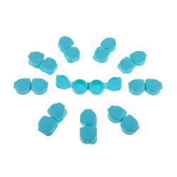 Harilla Set von 10 kleinen Kontaktlinsenboxen für Reisen, Blau von Harilla