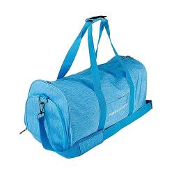 Harilla Sporttasche, Golf-Bekleidungstasche, große Kapazität, leichtes Nylon, Damen und Herren, Seesack, Outdoor-Sporttasche für Yoga, Tennis, Blau von Harilla