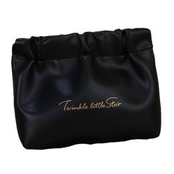 Harilla Tasche Make-up Tasche Top Geldbörse Reisetasche Haargummi Organizer Kosmetiktasche für Kreditkarte Lippenstift Schmuck Reisen weiblich, Schwarz von Harilla