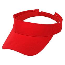 Harilla Verstellbarer Stirnband Sonnenvisier Hut Frauen Golf Tennis Sommersport, rot, Einstellbar von Harilla