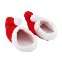 Harilla Weihnachts-Hausschuhe für Damen, neuartig, gemütlich, rutschfest, für den Innenbereich, warme Winter-Slipper für Neujahr, Party, Urlaub von Harilla