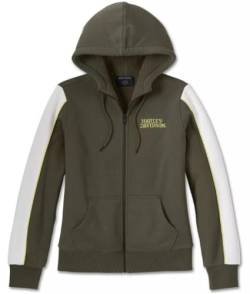 Harley-Davidson Damen Sweatshirtjacke Bequeme Freizeit Sweatjacke Frauen Zip Up Hoodie Motorradjacke Pullover mit Kapuze, M von Harley-Davidson