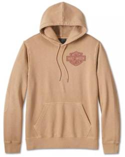 Harley-Davidson Hoodie Bar & Shield 3D tan braun - Motorrad Hoodie - Männer Biker Kapuzenpullover Freizeit Pulli, L von Harley-Davidson