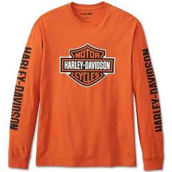 Harley-Davidson Langarmshirt Vintage B&S orange, XXL von Harley-Davidson