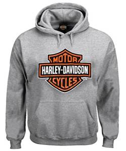 Harley-Davidson Men's Pullover Sweatshirt, Bar & Shield Hoodie, Gray 30296627 von Harley-Davidson