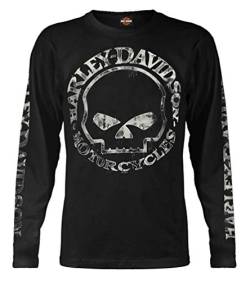 Harley-Davidson Men's Shirt, Hand Made Willie G Skull Long Sleeve 30294032 von Harley-Davidson