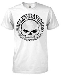 Harley-Davidson Men's T-Shirt, Willie G Skull Short Sleeve Tee, White 30296643 von Harley-Davidson