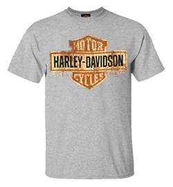 Harley-Davidson Men's Tee, Distressed Bar & Shield T-Shirt, Gray 30296597 von Harley-Davidson