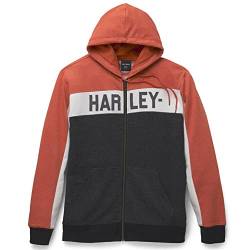 Harley-Davidson Traditional Zip-Up Colorblock Hoodie Sweatshirt, M von Harley-Davidson