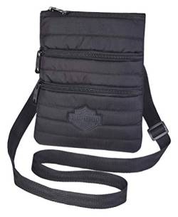 Harley-Davidson Women's Quilted X-Body Cross-Body Crossbody Sling Purse, Black von Harley-Davidson