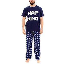 Harry Bear Herren Schlafanzug Nap King Blau X-Large von Harry Bear