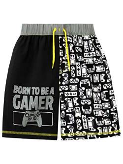 Harry Bear Jungen Gaming Badeshorts Schwarz 134 von Harry Bear