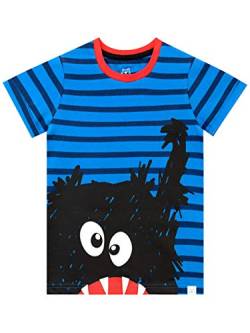 Harry Bear Jungen Monster T-Shirt Blau 104 von Harry Bear