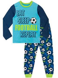 Harry Bear Jungen Schlafanzug Fußball Blau 158 von Harry Bear
