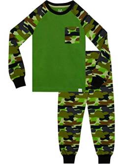Harry Bear Jungen Tarnmuster Schlafanzug Snug Fit Grün 128 von Harry Bear