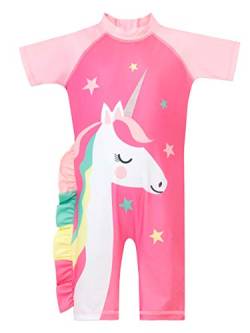 Harry Bear Mädchen Badeanzug Einhorn Rosa 104 von Harry Bear