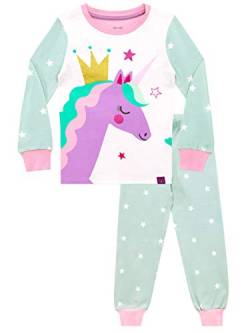 Harry Bear Mädchen Einhorn Schlafanzug Slim Fit Mehrfarbig 104 von Harry Bear