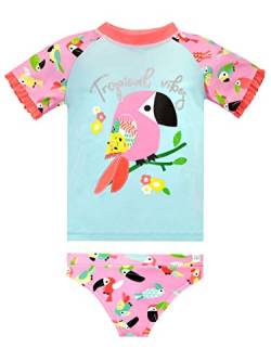 Harry Bear Mädchen Flamingo Tropischer Tukan Badeanzug Rosa 116 von Harry Bear