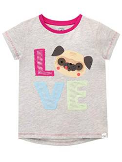 Harry Bear Mädchen Mops Love T-Shirt Grau 146 von Harry Bear