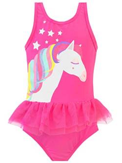 Harry Bear Mädchen Regenbogen Pony Badeanzug Rosa 116 von Harry Bear