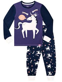Harry Bear Mädchen Schlafanzug Slim Fit Einhorn Violett 122 von Harry Bear