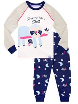 Harry Bear Mädchen Schlafanzug Slim Fit Faultier Violett 140 von Harry Bear