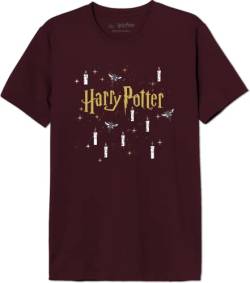 HARRY POTTER Herren Mehapomts411 T-Shirt, Burgunderrot, S von Harry Potter