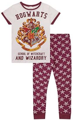 HARRY POTTER Langer Hogwarts-Damen-Pyjama, weiß, 12-14 von Harry Potter