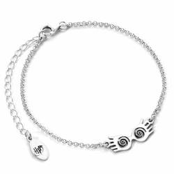 HARRY POTTER Luna Specs Charm-Armband aus Sterlingsilber, Einheitsgröße, Sterling-Silber von Harry Potter