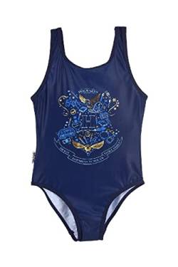 Harry Potter Badeanzug für Mädchen, Schwimmen Kostüm für Mädchen, Schwimmanzug Hogwarts Design, Geschenk für Mädchen, Größe 4 Jahre - Blau von Harry Potter