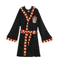 Harry Potter Bademantel Männder und Frauern Fleece Morgenmantel für Erwachsene Hogwarts Gryffindor mit Kapuze (as3, alpha, l, regular, regular, Mann) von Harry Potter