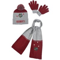 Harry Potter Bommelmütze Harry Potter Hogwarts Kinder Jugend 3tlg Winter Set (3-St) Mütze plus Schaal Handschuhe von Harry Potter