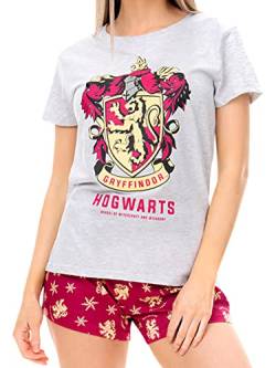 Harry Potter Damen Schlafanzug Hogwarts Grau Large von Harry Potter