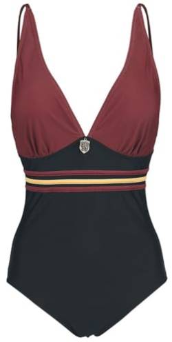 Harry Potter Gryffindor Frauen Badeanzug schwarz/Bordeaux XL von Harry Potter