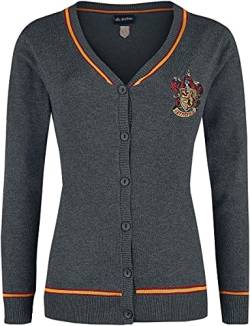 Harry Potter Gryffindor Frauen Cardigan grau meliert S von Harry Potter