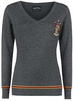 Harry Potter Gryffindor Frauen Strickpullover grau meliert L von Harry Potter