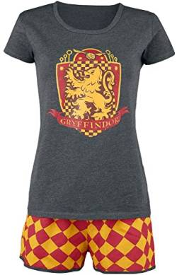 Harry Potter Gryffindor Quidditch Frauen Schlafanzug grau/rot/gelb 5XL von Harry Potter