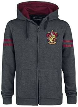 Harry Potter Gryffindor Sport Männer Kapuzenjacke grau/Bordeaux S von Harry Potter