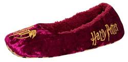 Harry Potter Hausschuhe für Frauen Mädchen Teens Hogwarts Slip On Ballett Pump Slipper Socken, burgunderfarben, 41 EU von Harry Potter
