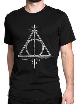 Harry Potter Herren T-Shirt | Filmtshirt für Erwachsene | Heiligtümer des Todes | Offizielles Merchandise Schwarz Groß von Harry Potter