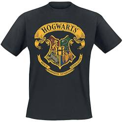 Harry Potter Hogwart's Crest Männer T-Shirt schwarz L von Harry Potter