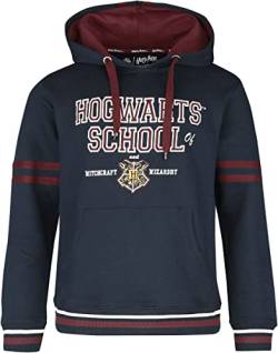 Harry Potter Hogwarts School Männer Kapuzenpullover Navy S 100% Baumwolle Fan-Merch, Filme, Hogwarts von Harry Potter