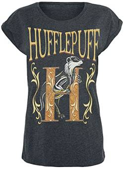 Harry Potter Hufflepuff Frauen T-Shirt Charcoal M von Harry Potter