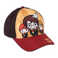 Harry Potter Hut für Jungen, Baseball Kappe, Chibi Harry Hermione Ron und Gryffindor Design, Sommermütze, Geschenk für Kinder, Verstellbare Hut | Braun von Harry Potter