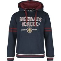 Harry Potter Kapuzenpullover - Hogwarts School - S bis M - für Männer - Größe M - navy  - Lizenzierter Fanartikel von Harry Potter