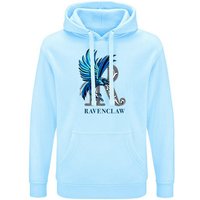 Harry Potter Kapuzensweatshirt Damen Hoodie Kapuzenpullover Ravenclaw 005 Harry Potter Hellblau von Harry Potter